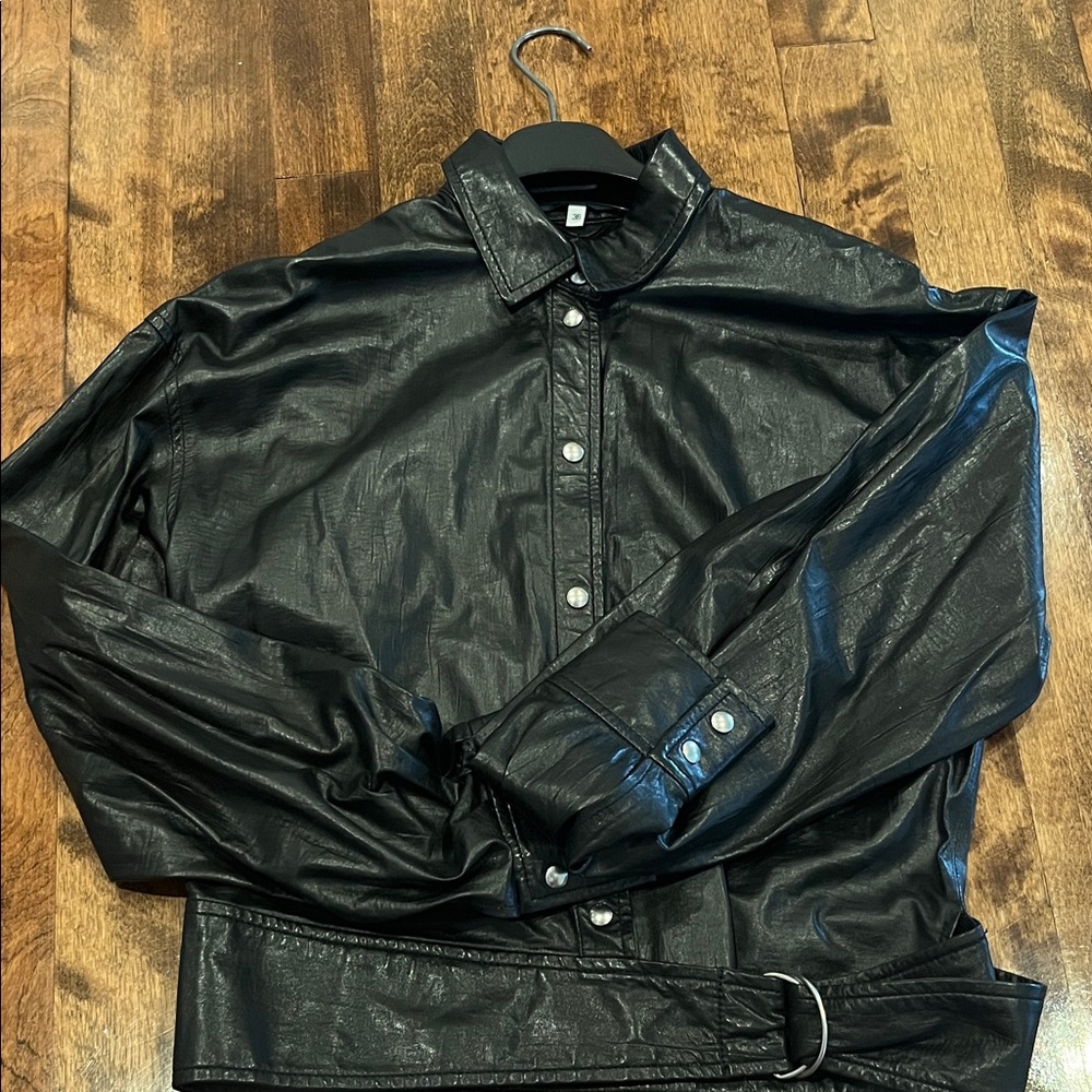 Women’s IRO Black Leather Jacket size 36
